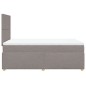 vidaXL Boxspringbett mit Matratze Taupe 120x200 cm Stoff vidaXL Boxspringbett mit Matratze Taupe 120x200 cm Stoff