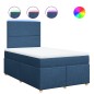 vidaXL Boxspringbett mit Matratze Blau 120x200 cm Stoff vidaXL Boxspringbett mit Matratze Blau 120x200 cm Stoff
