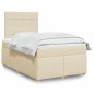 vidaXL Boxspringbett mit Matratze Creme 120x200 cm Stoff vidaXL Boxspringbett mit Matratze Creme 120x200 cm Stoff