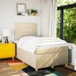 vidaXL Boxspringbett mit Matratze Creme 120x200 cm Stoff vidaXL Boxspringbett mit Matratze Creme 120x200 cm Stoff