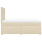 vidaXL Boxspringbett mit Matratze Creme 120x200 cm Stoff vidaXL Boxspringbett mit Matratze Creme 120x200 cm Stoff
