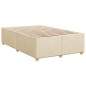 vidaXL Boxspringbett mit Matratze Creme 120x200 cm Stoff vidaXL Boxspringbett mit Matratze Creme 120x200 cm Stoff