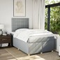vidaXL Boxspringbett mit Matratze Hellgrau 120x200 cm Stoff vidaXL Boxspringbett mit Matratze Hellgrau 120x200 cm Stoff