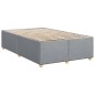 vidaXL Boxspringbett mit Matratze Hellgrau 120x200 cm Stoff vidaXL Boxspringbett mit Matratze Hellgrau 120x200 cm Stoff