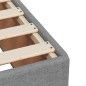 vidaXL Boxspringbett mit Matratze Hellgrau 120x200 cm Stoff vidaXL Boxspringbett mit Matratze Hellgrau 120x200 cm Stoff