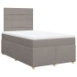 vidaXL Boxspringbett mit Matratze Taupe 120x200 cm Stoff vidaXL Boxspringbett mit Matratze Taupe 120x200 cm Stoff