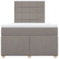 vidaXL Boxspringbett mit Matratze Taupe 120x200 cm Stoff vidaXL Boxspringbett mit Matratze Taupe 120x200 cm Stoff