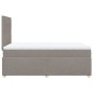 vidaXL Boxspringbett mit Matratze Taupe 120x200 cm Stoff vidaXL Boxspringbett mit Matratze Taupe 120x200 cm Stoff