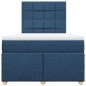 vidaXL Boxspringbett mit Matratze Blau 120x200 cm Stoff vidaXL Boxspringbett mit Matratze Blau 120x200 cm Stoff