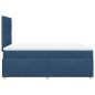 vidaXL Boxspringbett mit Matratze Blau 120x200 cm Stoff vidaXL Boxspringbett mit Matratze Blau 120x200 cm Stoff