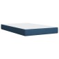 vidaXL Boxspringbett mit Matratze Blau 120x200 cm Stoff vidaXL Boxspringbett mit Matratze Blau 120x200 cm Stoff