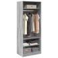 vidaXL Kleiderschrank Grau Sonoma 80x50x200 cm Holzwerkstoff vidaXL Kleiderschrank Grau Sonoma 80x50x200 cm Holzwerkstoff