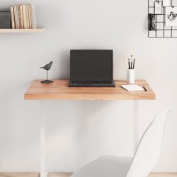 Tischplatte Hellbraun 80x40x4 cm Massivholz Eiche Behandelt