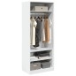 vidaXL Kleiderschrank Weiß 80x50x200 cm Holzwerkstoff vidaXL Kleiderschrank Weiß 80x50x200 cm Holzwerkstoff