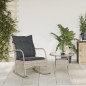 vidaXL Garten-Schaukelstuhl mit Kissen Hellgrau Poly Rattan vidaXL Garten-Schaukelstuhl mit Kissen Hellgrau Poly Rattan
