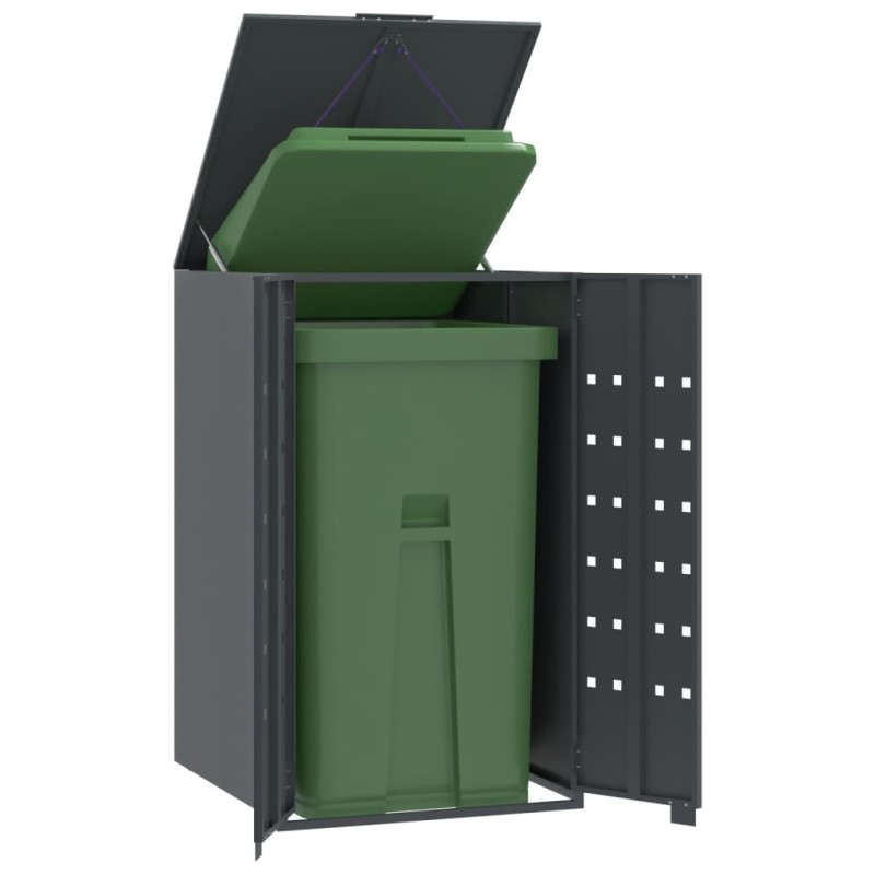 vidaXL Mülltonnenbox für 1 Tonne Anthrazit 69x79x117 cm Stahl vidaXL Mülltonnenbox für 1 Tonne Anthrazit 69x79x117 cm Stahl