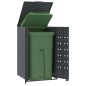 vidaXL Mülltonnenbox für 1 Tonne Anthrazit 69x79x117 cm Stahl vidaXL Mülltonnenbox für 1 Tonne Anthrazit 69x79x117 cm Stahl