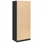vidaXL Kleiderschrank Schwarz 80x50x200 cm Holzwerkstoff vidaXL Kleiderschrank Schwarz 80x50x200 cm Holzwerkstoff