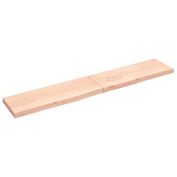 Tischplatte 220x40x6 cm Massivholz Eiche Unbehandelt