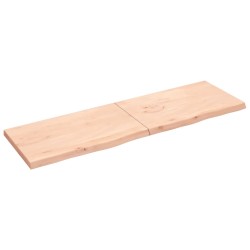 Tischplatte 200x60x6 cm Massivholz Eiche Unbehandelt