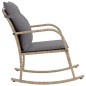 vidaXL Garten-Schaukelstuhl mit Kissen Beige Poly Rattan vidaXL Garten-Schaukelstuhl mit Kissen Beige Poly Rattan