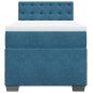 vidaXL Boxspringbett mit Matratze Blau 90x200 cm Samt vidaXL Boxspringbett mit Matratze Blau 90x200 cm Samt