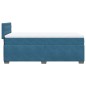 vidaXL Boxspringbett mit Matratze Blau 90x200 cm Samt vidaXL Boxspringbett mit Matratze Blau 90x200 cm Samt