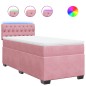 vidaXL Boxspringbett mit Matratze Rosa 90x200 cm Samt vidaXL Boxspringbett mit Matratze Rosa 90x200 cm Samt