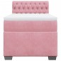 vidaXL Boxspringbett mit Matratze Rosa 90x200 cm Samt vidaXL Boxspringbett mit Matratze Rosa 90x200 cm Samt