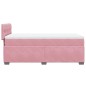 vidaXL Boxspringbett mit Matratze Rosa 90x200 cm Samt vidaXL Boxspringbett mit Matratze Rosa 90x200 cm Samt