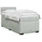 vidaXL Boxspringbett mit Matratze Hellgrau 90x200 cm Samt vidaXL Boxspringbett mit Matratze Hellgrau 90x200 cm Samt