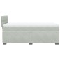 vidaXL Boxspringbett mit Matratze Hellgrau 90x200 cm Samt vidaXL Boxspringbett mit Matratze Hellgrau 90x200 cm Samt