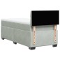 vidaXL Boxspringbett mit Matratze Hellgrau 90x200 cm Samt vidaXL Boxspringbett mit Matratze Hellgrau 90x200 cm Samt