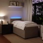 vidaXL Boxspringbett mit Matratze Hellgrau 100x200 cm Samt vidaXL Boxspringbett mit Matratze Hellgrau 100x200 cm Samt