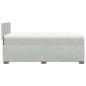 vidaXL Boxspringbett mit Matratze Hellgrau 100x200 cm Samt vidaXL Boxspringbett mit Matratze Hellgrau 100x200 cm Samt