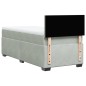 vidaXL Boxspringbett mit Matratze Hellgrau 100x200 cm Samt vidaXL Boxspringbett mit Matratze Hellgrau 100x200 cm Samt