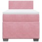 vidaXL Boxspringbett mit Matratze Rosa 90x200 cm Samt vidaXL Boxspringbett mit Matratze Rosa 90x200 cm Samt