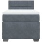vidaXL Boxspringbett mit Matratze Dunkelgrau 90x200 cm Samt vidaXL Boxspringbett mit Matratze Dunkelgrau 90x200 cm Samt