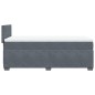 vidaXL Boxspringbett mit Matratze Dunkelgrau 90x200 cm Samt vidaXL Boxspringbett mit Matratze Dunkelgrau 90x200 cm Samt