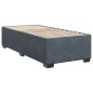 vidaXL Boxspringbett mit Matratze Dunkelgrau 90x200 cm Samt vidaXL Boxspringbett mit Matratze Dunkelgrau 90x200 cm Samt