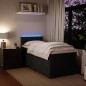 vidaXL Boxspringbett mit Matratze Schwarz 100x200 cm Samt vidaXL Boxspringbett mit Matratze Schwarz 100x200 cm Samt