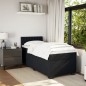 vidaXL Boxspringbett mit Matratze Schwarz 100x200 cm Samt vidaXL Boxspringbett mit Matratze Schwarz 100x200 cm Samt