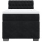 vidaXL Boxspringbett mit Matratze Schwarz 100x200 cm Samt vidaXL Boxspringbett mit Matratze Schwarz 100x200 cm Samt