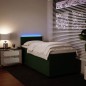 vidaXL Boxspringbett mit Matratze Dunkelgrün 100x200 cm Samt vidaXL Boxspringbett mit Matratze Dunkelgrün 100x200 cm Samt