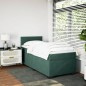 vidaXL Boxspringbett mit Matratze Dunkelgrün 100x200 cm Samt vidaXL Boxspringbett mit Matratze Dunkelgrün 100x200 cm Samt
