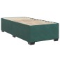 vidaXL Boxspringbett mit Matratze Dunkelgrün 100x200 cm Samt vidaXL Boxspringbett mit Matratze Dunkelgrün 100x200 cm Samt