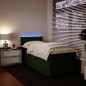 vidaXL Boxspringbett mit Matratze Dunkelgrün 100x200 cm Samt vidaXL Boxspringbett mit Matratze Dunkelgrün 100x200 cm Samt