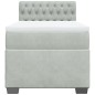 vidaXL Boxspringbett mit Matratze Hellgrau 100x200 cm Samt vidaXL Boxspringbett mit Matratze Hellgrau 100x200 cm Samt