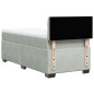 vidaXL Boxspringbett mit Matratze Hellgrau 100x200 cm Samt vidaXL Boxspringbett mit Matratze Hellgrau 100x200 cm Samt