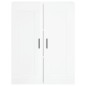 Highboard Hochglanz-Weiß 69,5x34x180 cm Holzwerkstoff Highboard Hochglanz-Weiß 69,5x34x180 cm Holzwerkstoff